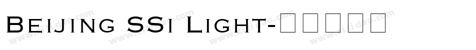 Beijing SSi Light字体转换